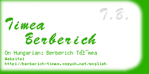 timea berberich business card